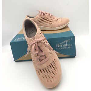 Dansko Charlie Suede Sneakers Rose Pink Womens EU 37 US 6.5-7 Lace Up Comfort